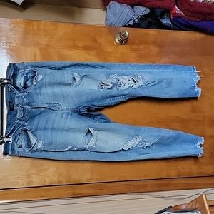 Judy blue bleach splattered distressed jeans